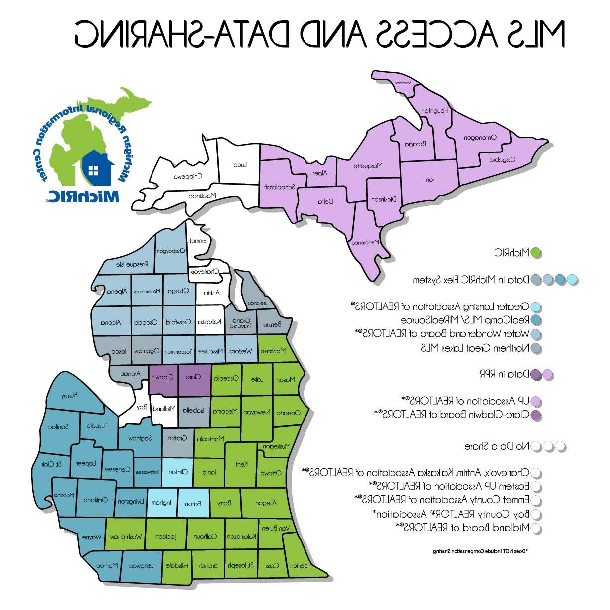 Michigan Map with Background and logo